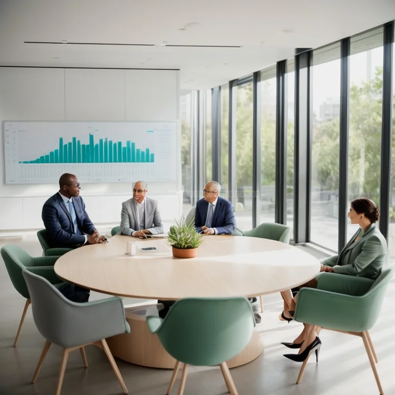 Ejecutivos participando en taller de gestión consciente